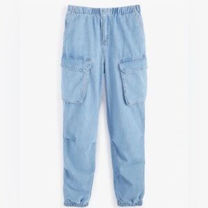 Kensie Girl Sky Blue Cargo Jeans